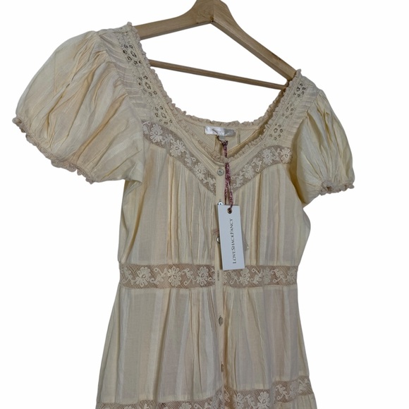 NEW Loveshackfancy Carabella Dress Ivory - Picture 7 of 15